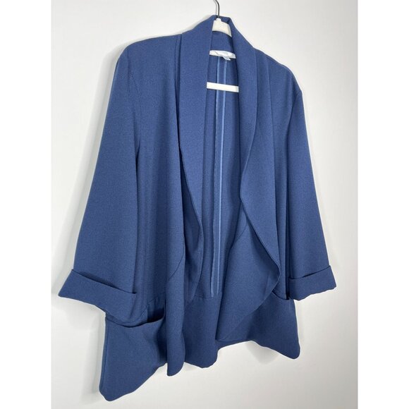 Time and Tru Plus 2X Blue Cardigan Open Front Long Sleeve Women’s 20 - Picture 12 of 13